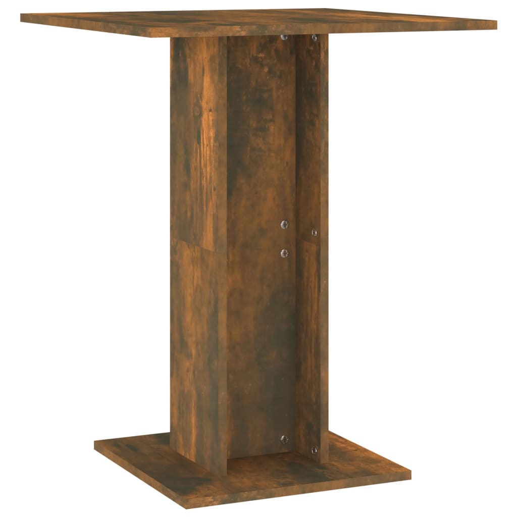 vidaXL Bistro stalas, dūminio ąžuolo, 60x60x75cm, apdirbta mediena