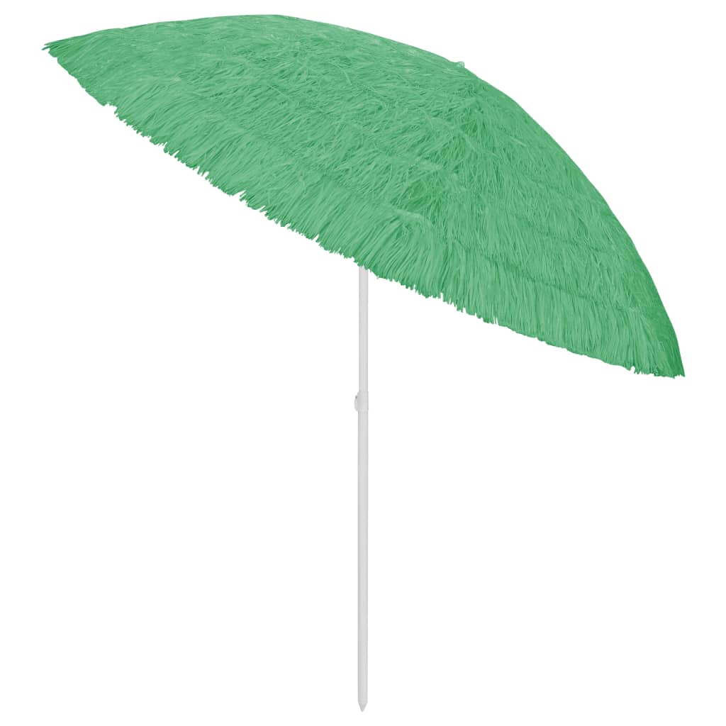 vidaXL Paplūdimio skėtis, žalios spalvos, 300cm, havajietiško dizaino