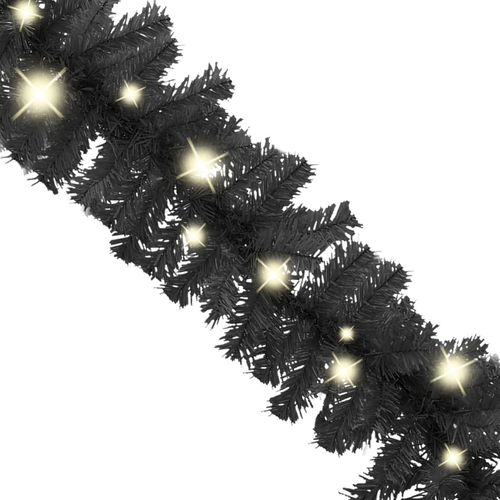 vidaXL Kalėdinė girlianda su LED lemputėmis, juodos spalvos, 10m