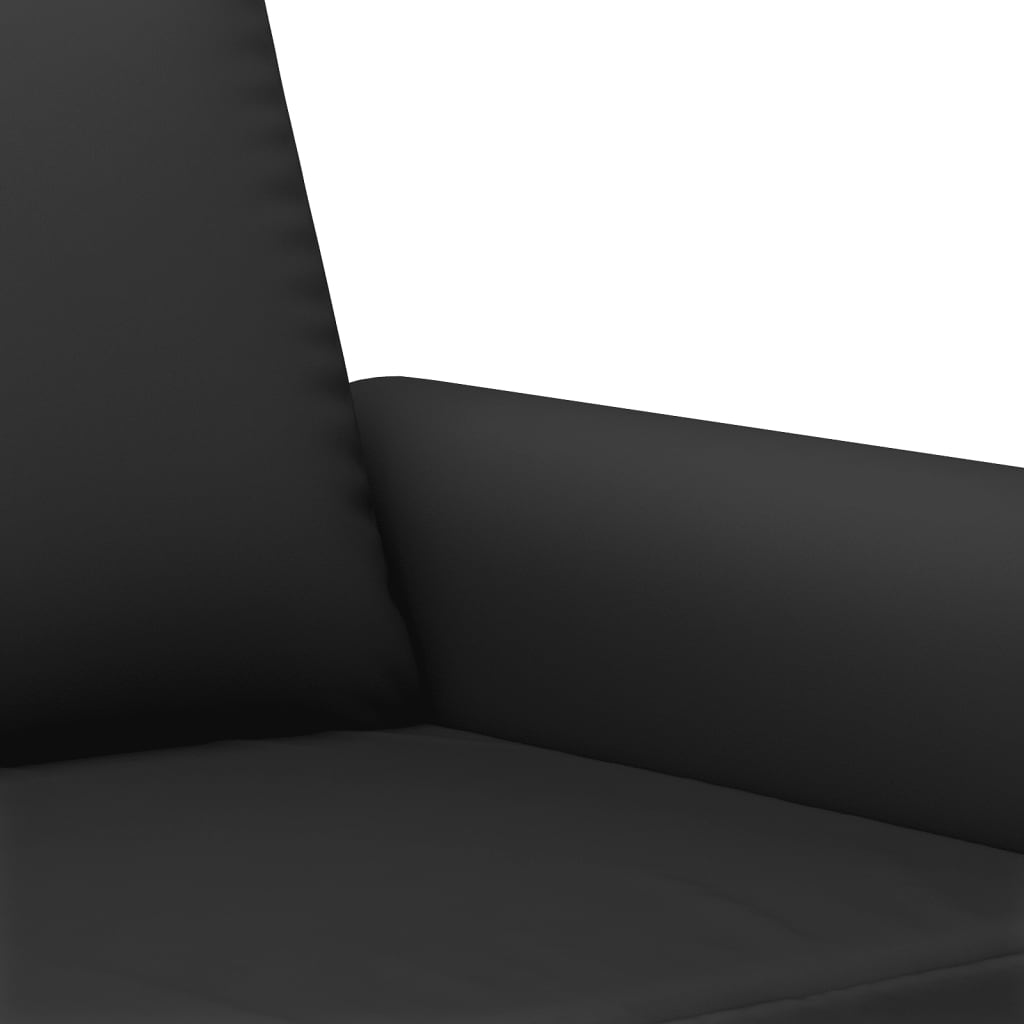vidaXL Sofos komplektas su pagalvėmis, 2 dalių, juodas, aksomas