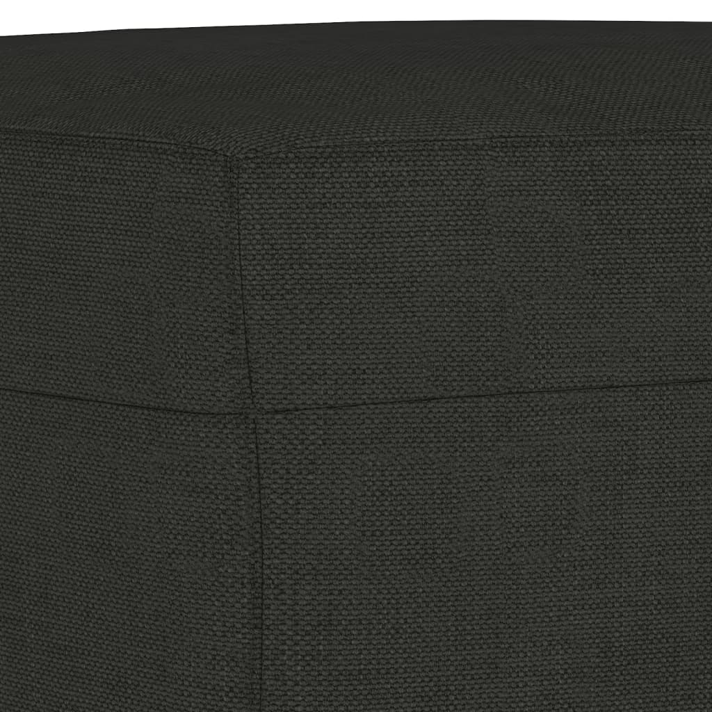 vidaXL Sofos komplektas su pagalvėmis, 4 dalių, juodas, audinys