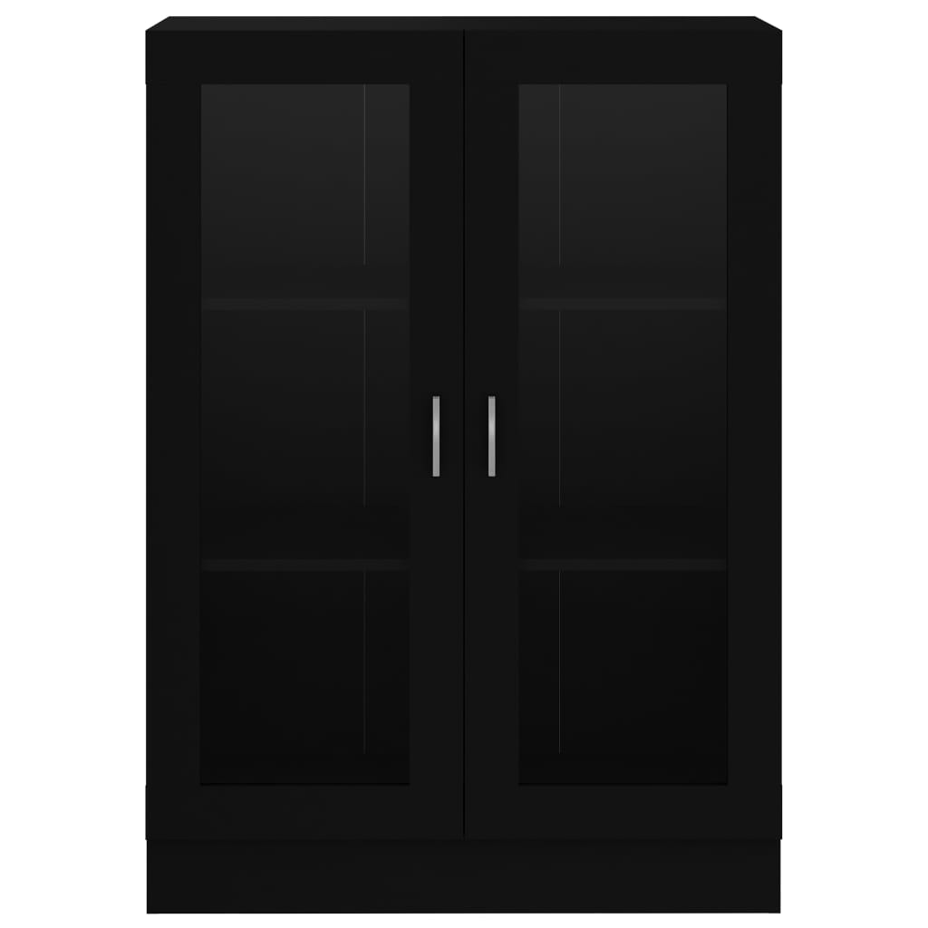 vidaXL Vitrininė spintelė, juodos spalvos, 82,5x30,5x115cm, MDP