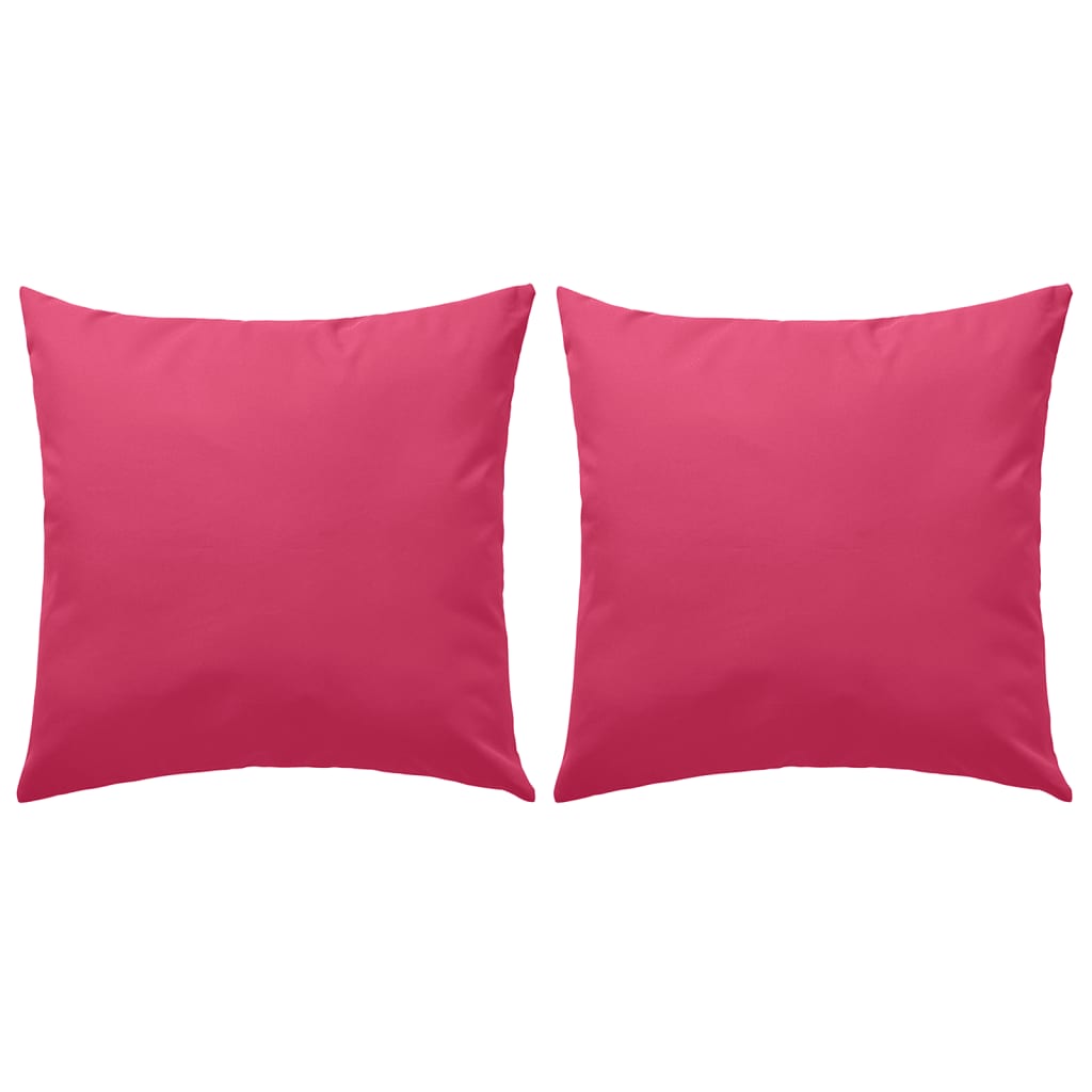 vidaXL Lauko pagalvės, 2 vnt., rožinės spalvos, 45x45cm