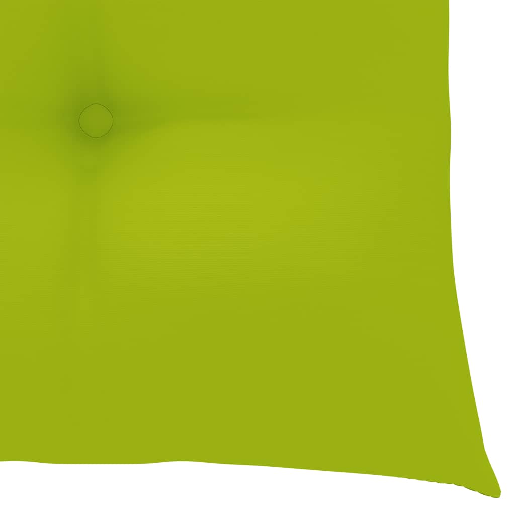 vidaXL Sodo kėdės su šviesiai žaliomis pagalvėlėmis, 4vnt., tikmedis