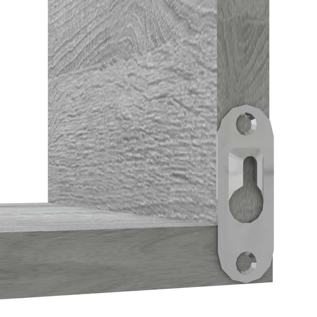 vidaXL Sieninė kampinė lentyna, pilka ąžuolo, 40x40x50cm, mediena