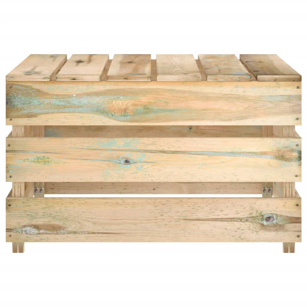 vidaXL Sodo stalas iš palečių, impregnuota pušies mediena