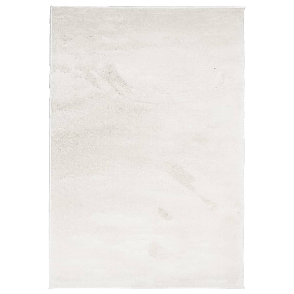 vidaXL Kilimas OVIEDO, smėlio spalvos, 120x170cm, trumpi šereliai