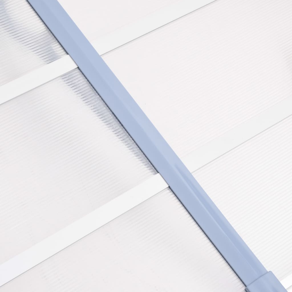 vidaXL Stogelis durims, pilkas ir skaidrus, 152,5x90cm, polikarbonatas