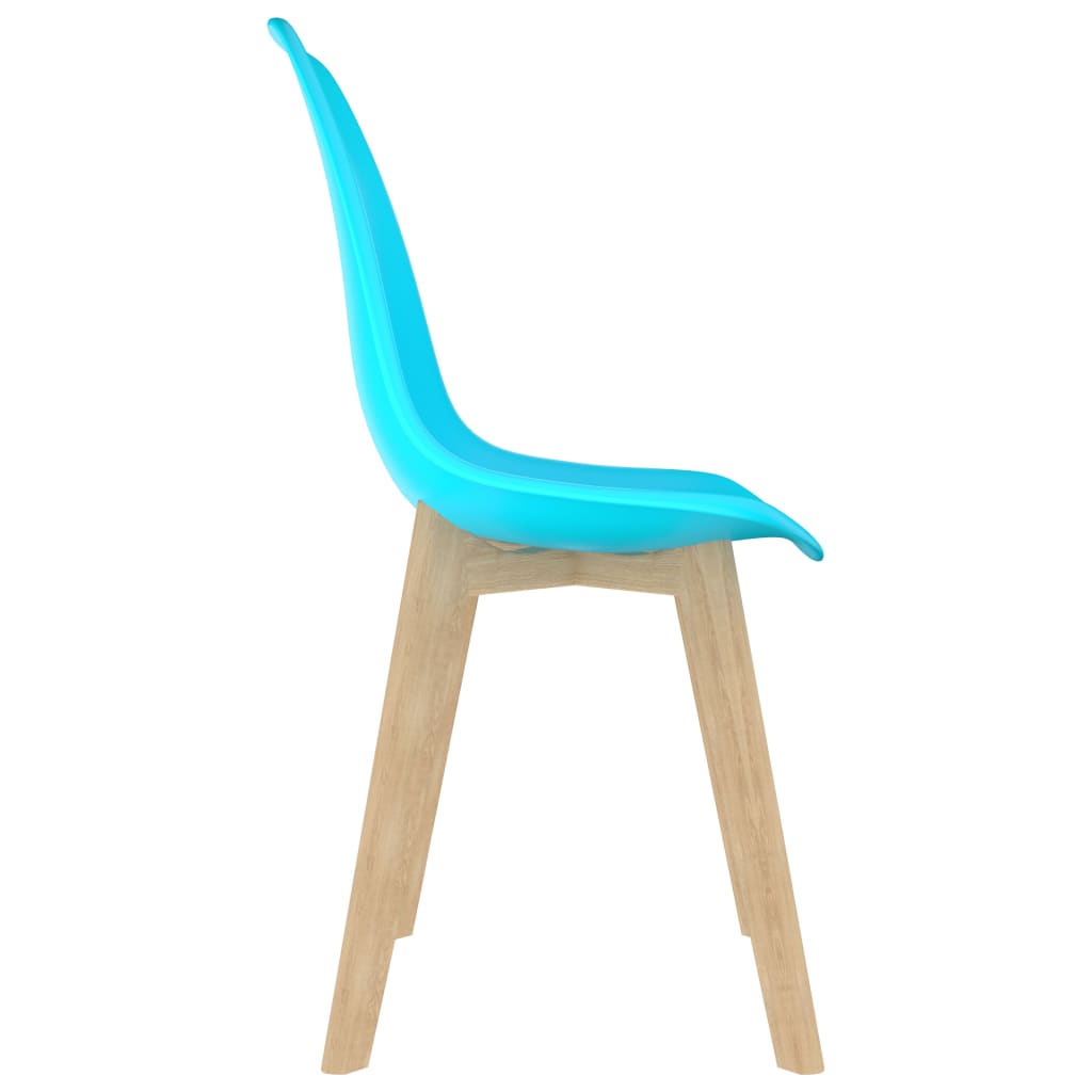 vidaXL Valgomojo kėdės, 4vnt., mėlynos spalvos, plastikas