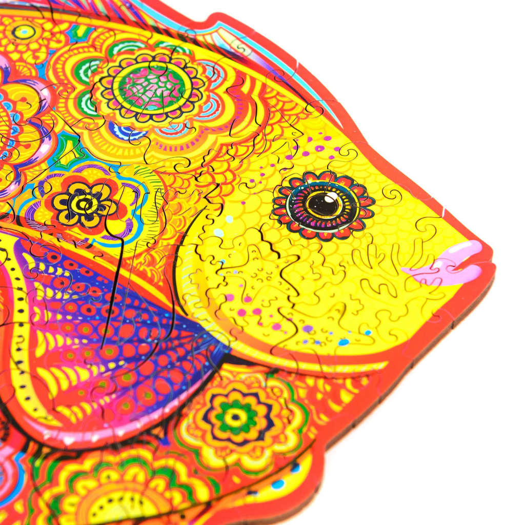 UNIDRAGON Medinė dėlionė Shining Fish, 196 detalės, 32x24cm, vidutinė
