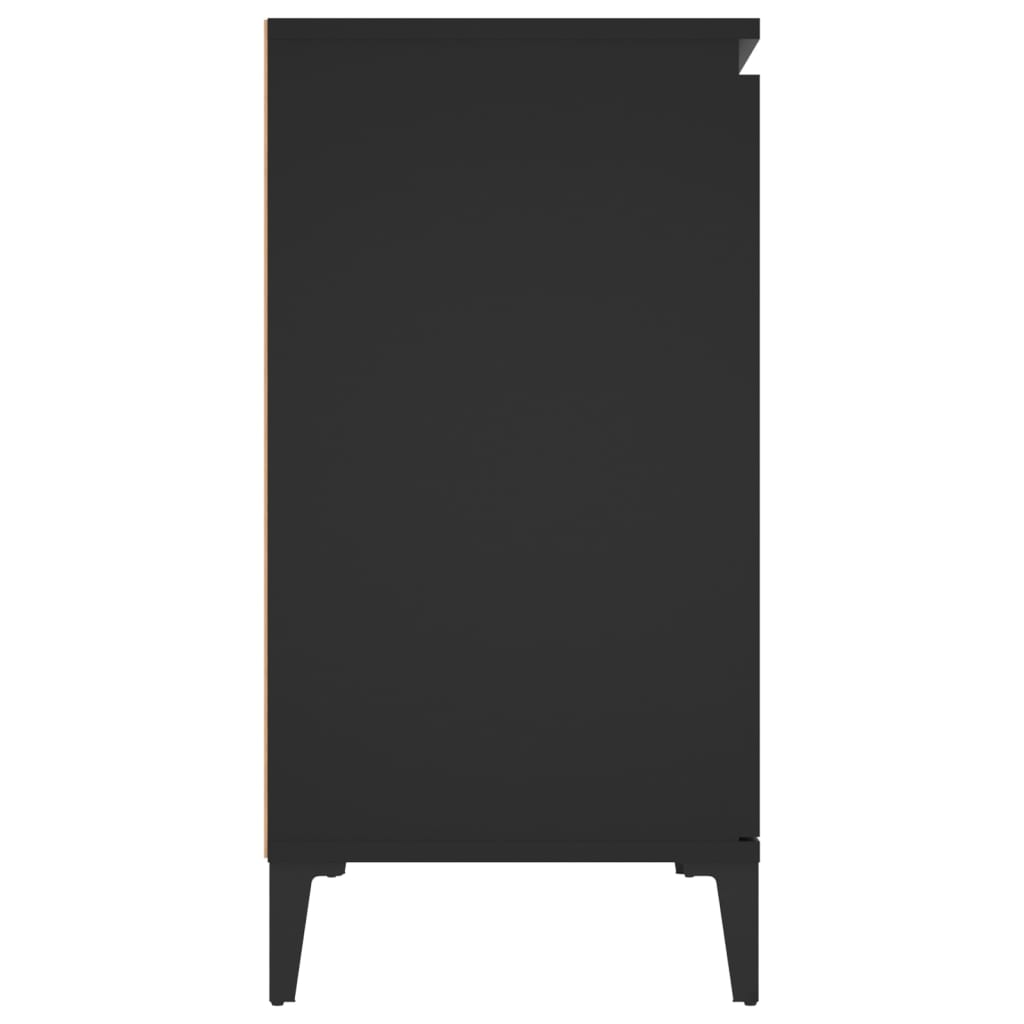 vidaXL Šoninė spintelė, juodos spalvos, 104x35x70cm, MDP