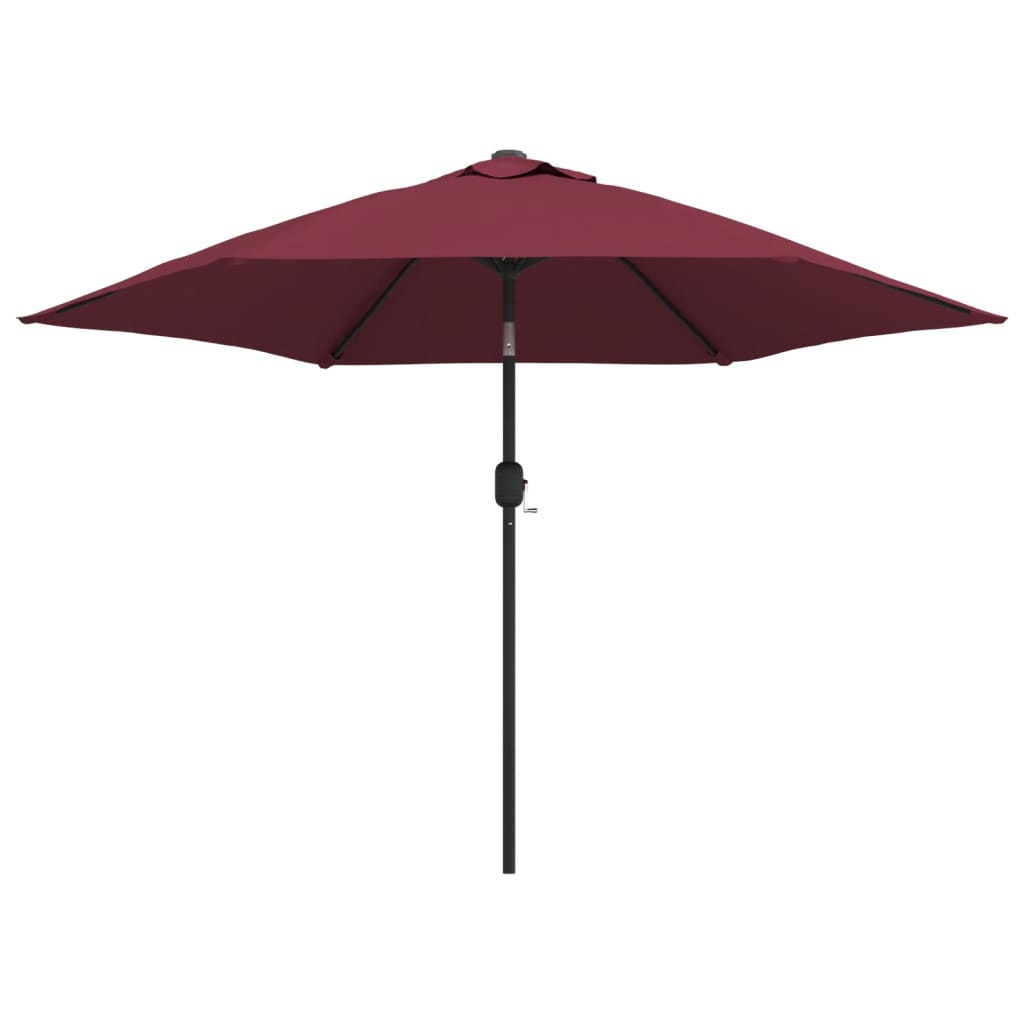vidaXL Lauko skėtis su metaliniu stulpu, tamsiai raudonas, 300cm