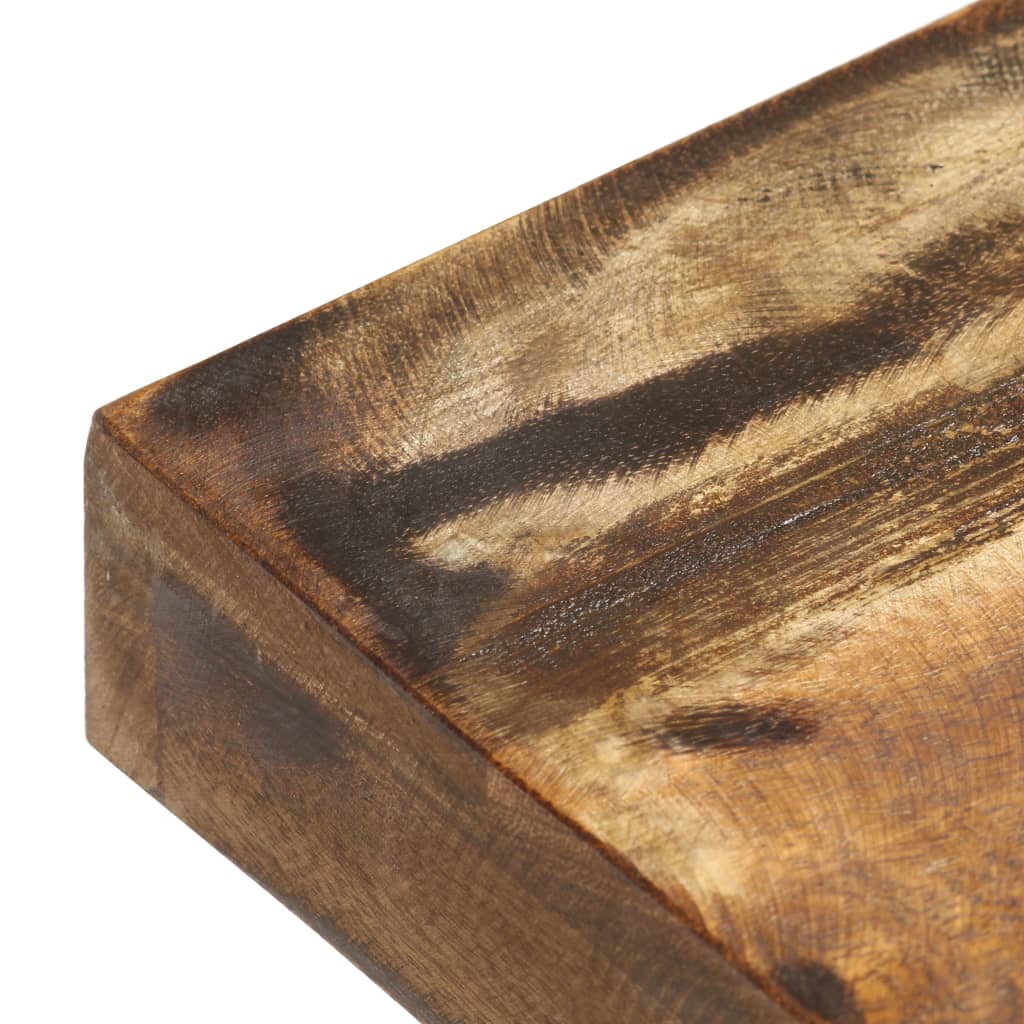 vidaXL Suoliukas, 110cm, perdirbtos medienos masyvas ir plienas