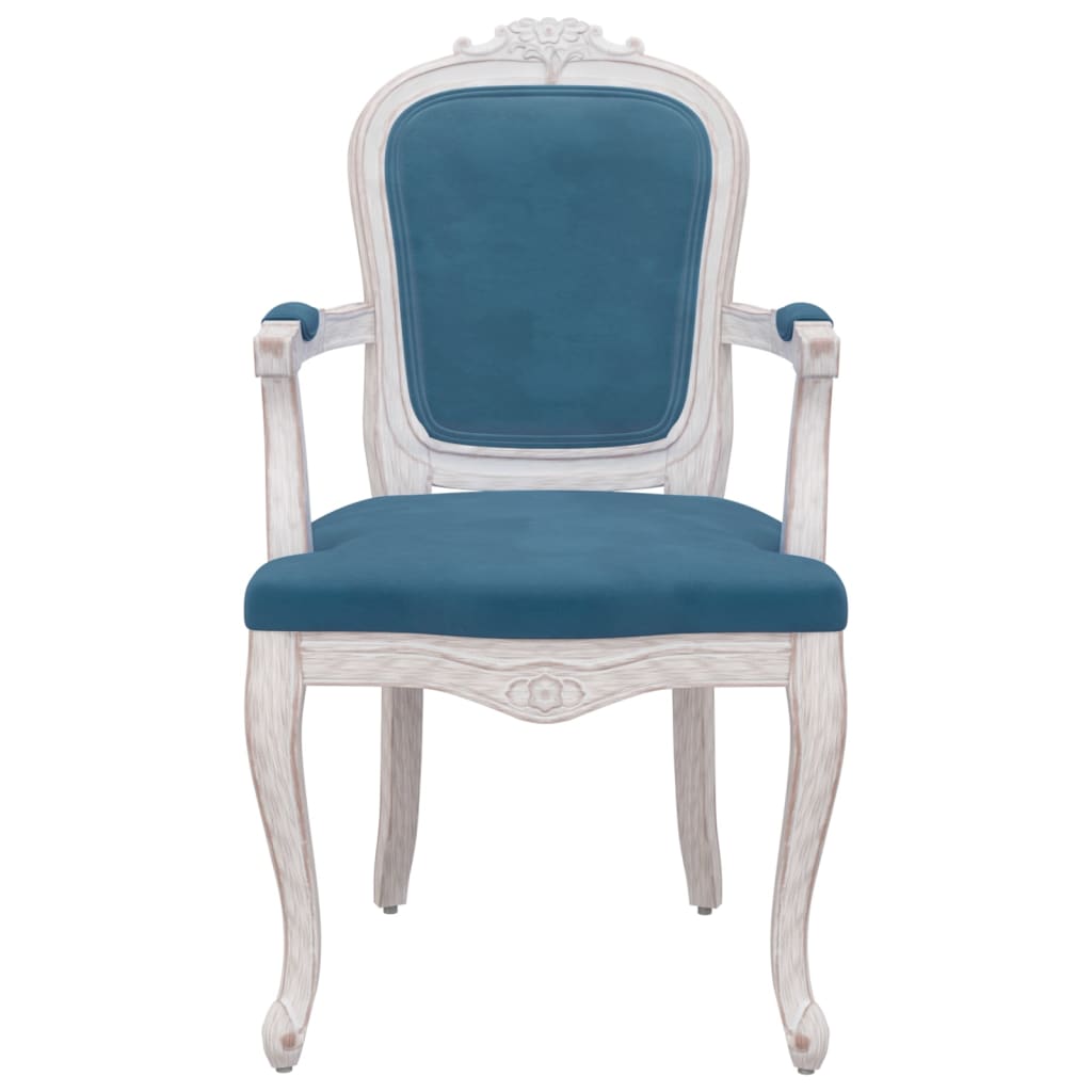 vidaXL Valgomojo kėdė, mėlynos spalvos, 62x59,5x100,5cm, aksomas