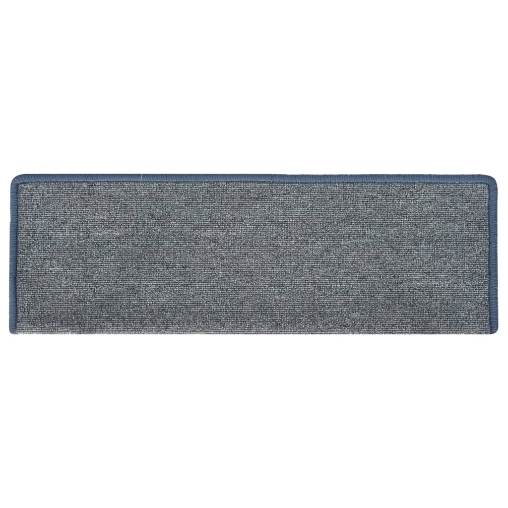 vidaXL Laiptų kilimėliai, 15vnt., violetiniai ir mėlyni, 65x21x4cm