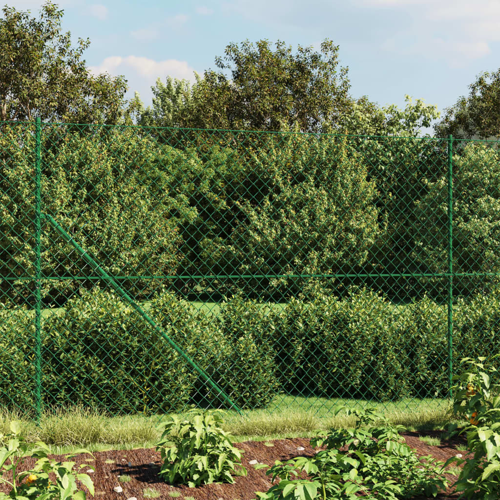 vidaXL Tinklinė tvora, žalios spalvos, 1,8x25m