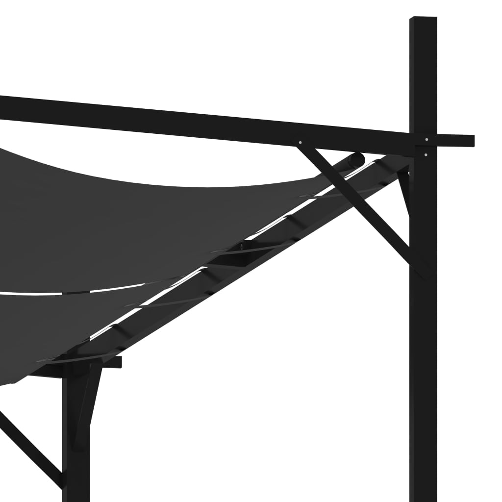 vidaXL Pavėsinė su įtraukiamu stogu, antracito, 300x300x233cm