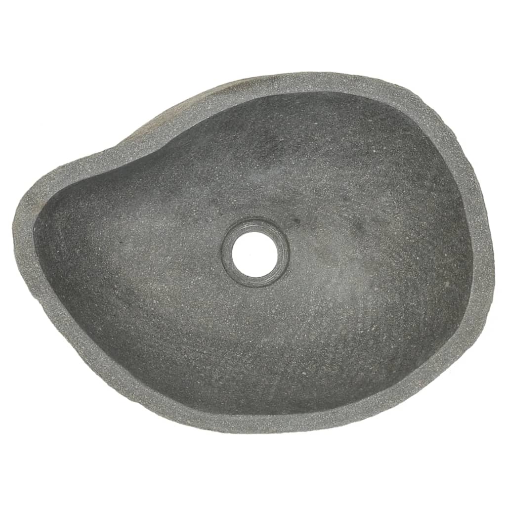 vidaXL Praustuvas, upės akmuo, ovalo forma, 37–46cm