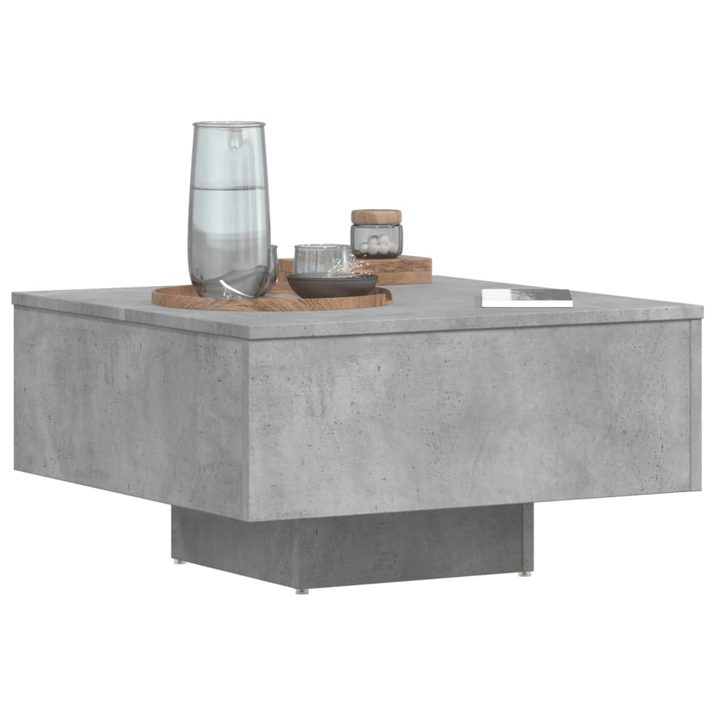 vidaXL Kavos staliukas, betono pilkos spalvos, 60x60x31,5cm, MDP