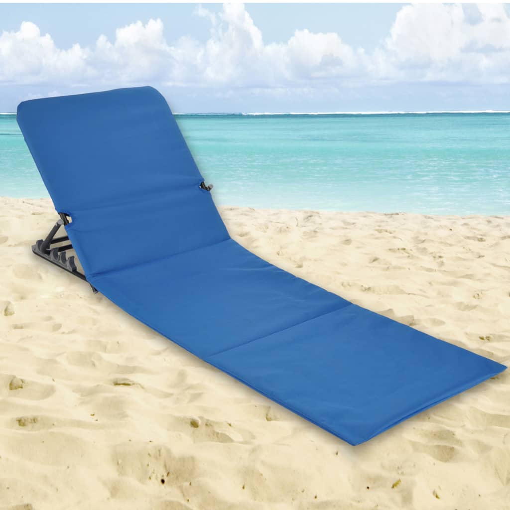 HI Sulankstomas paplūdimio kilimėlis-kėdė, mėlynos sp., PVC