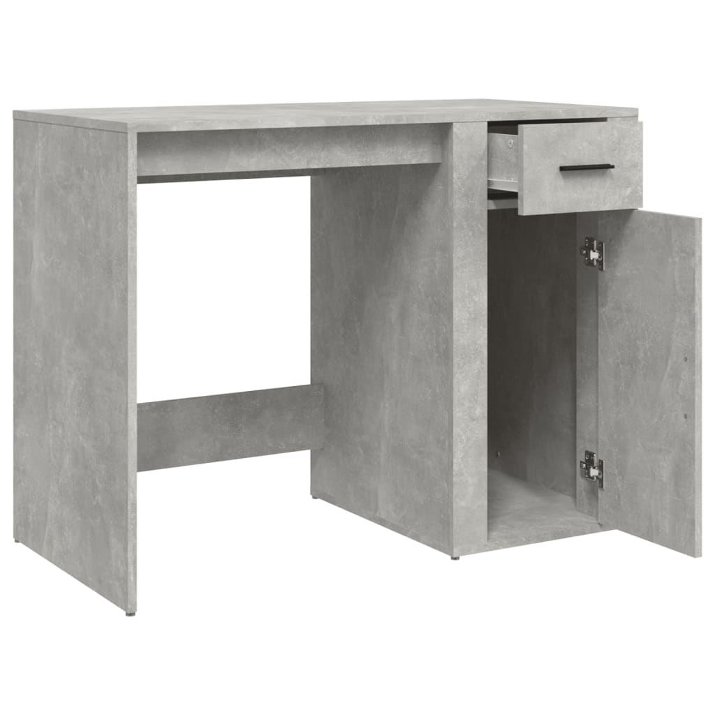 vidaXL Rašomasis stalas, betono pilkas, 100x49x75cm, apdirbta mediena