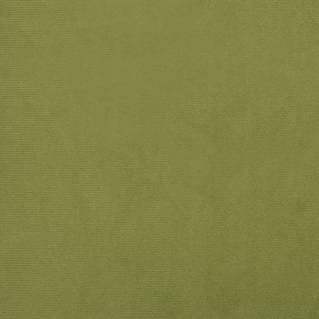 vidaXL Taburetė su medinėmis kojomis, šviesiai žalia, aksomas