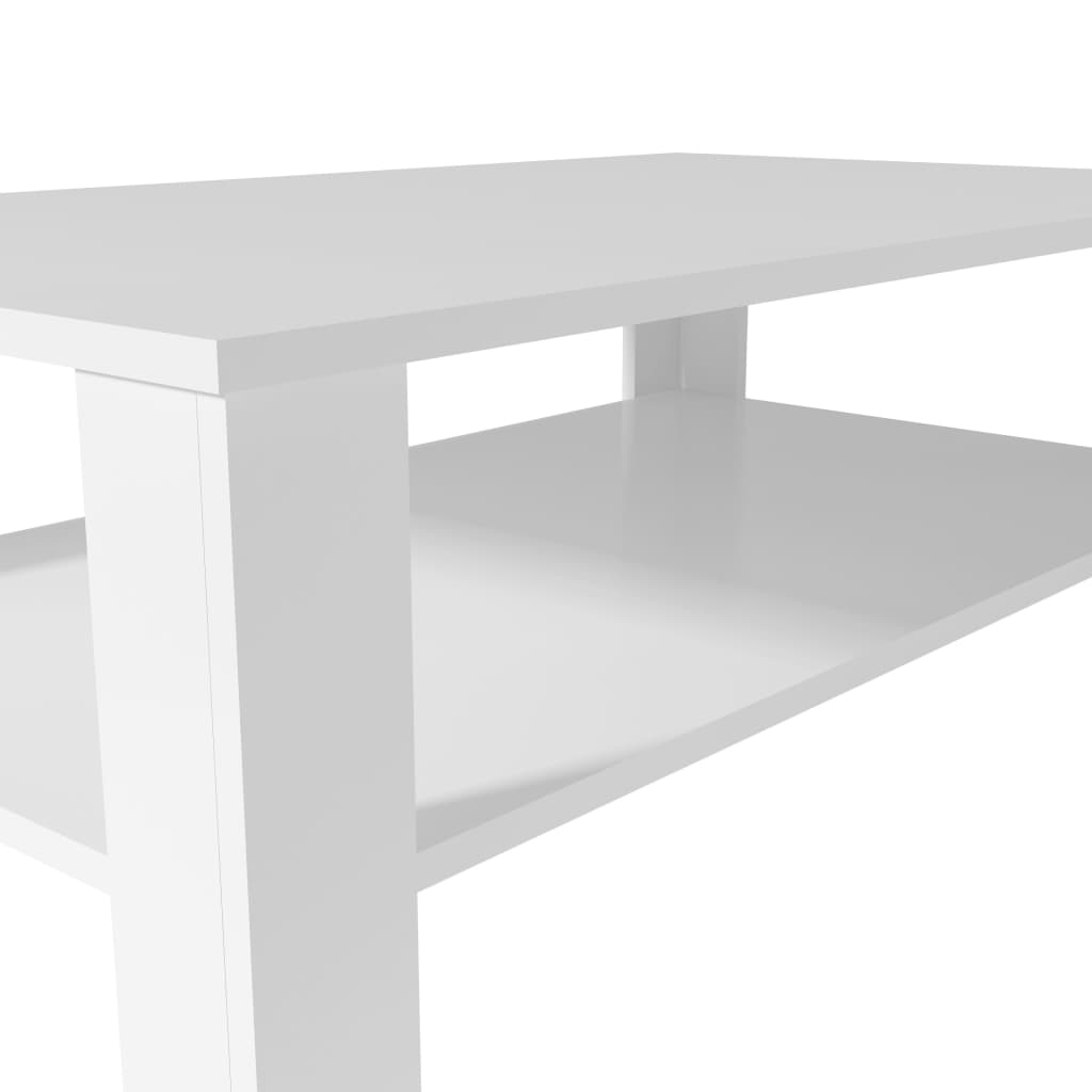 vidaXL Kavos staliukas, baltos spalvos, 100x59x42cm, apdirbta mediena