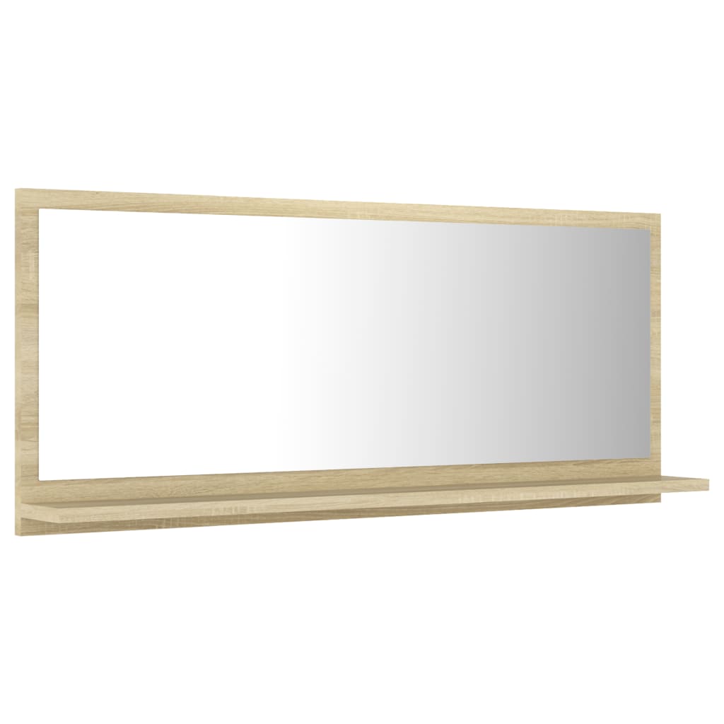 vidaXL Vonios kambario veidrodis, ąžuolo spalvos, 90x10,5x37cm, MDP