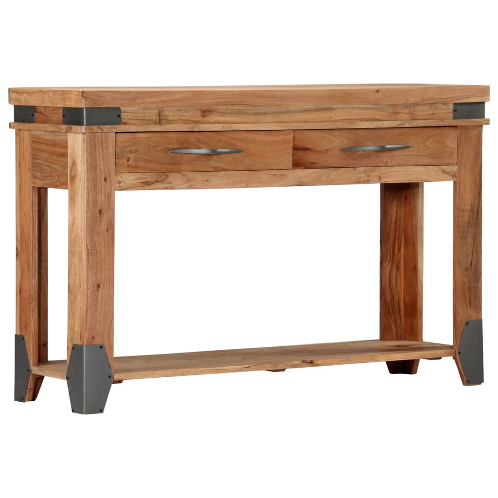 vidaXL Konsolinis staliukas, 120x35x75cm, akacijos medienos masyvas