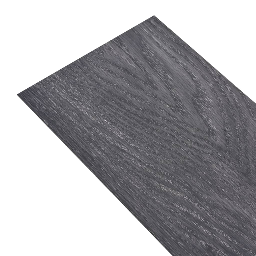 vidaXL Grindų plokštės, juodos ir baltos spalvos, PVC, 5,21m², 2mm