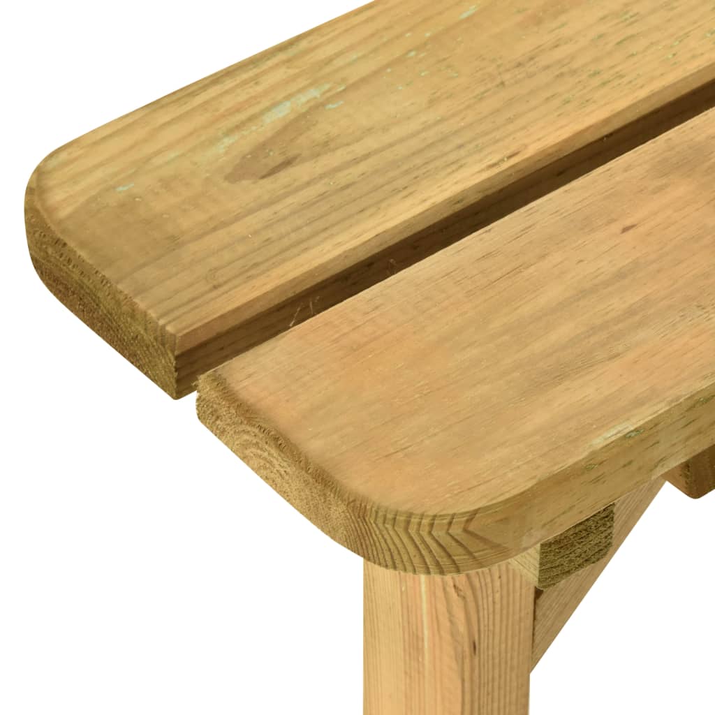 vidaXL Iškylos stalas, 172x172x73cm, impregnuota pušies mediena