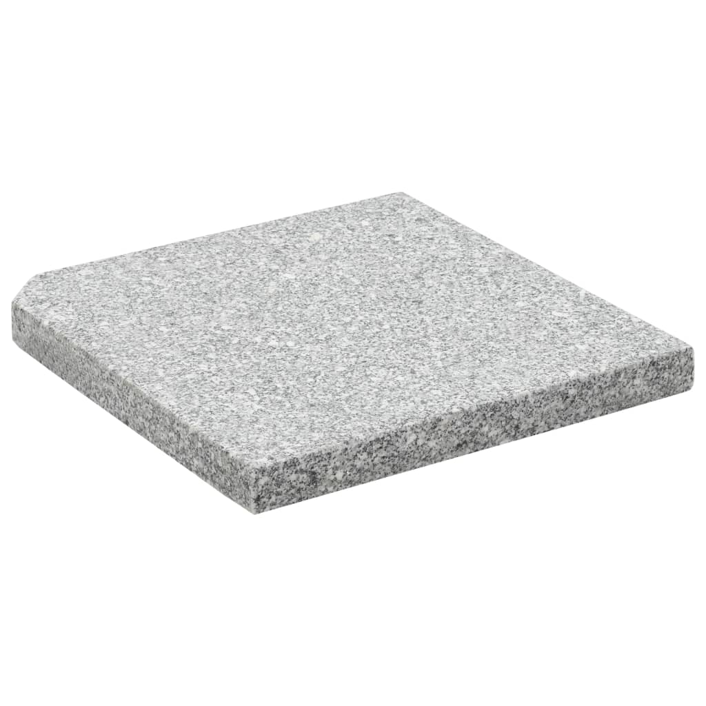 vidaXL Svoris skėčiui, pilkas, granitas, 25 kg, kvadratinis