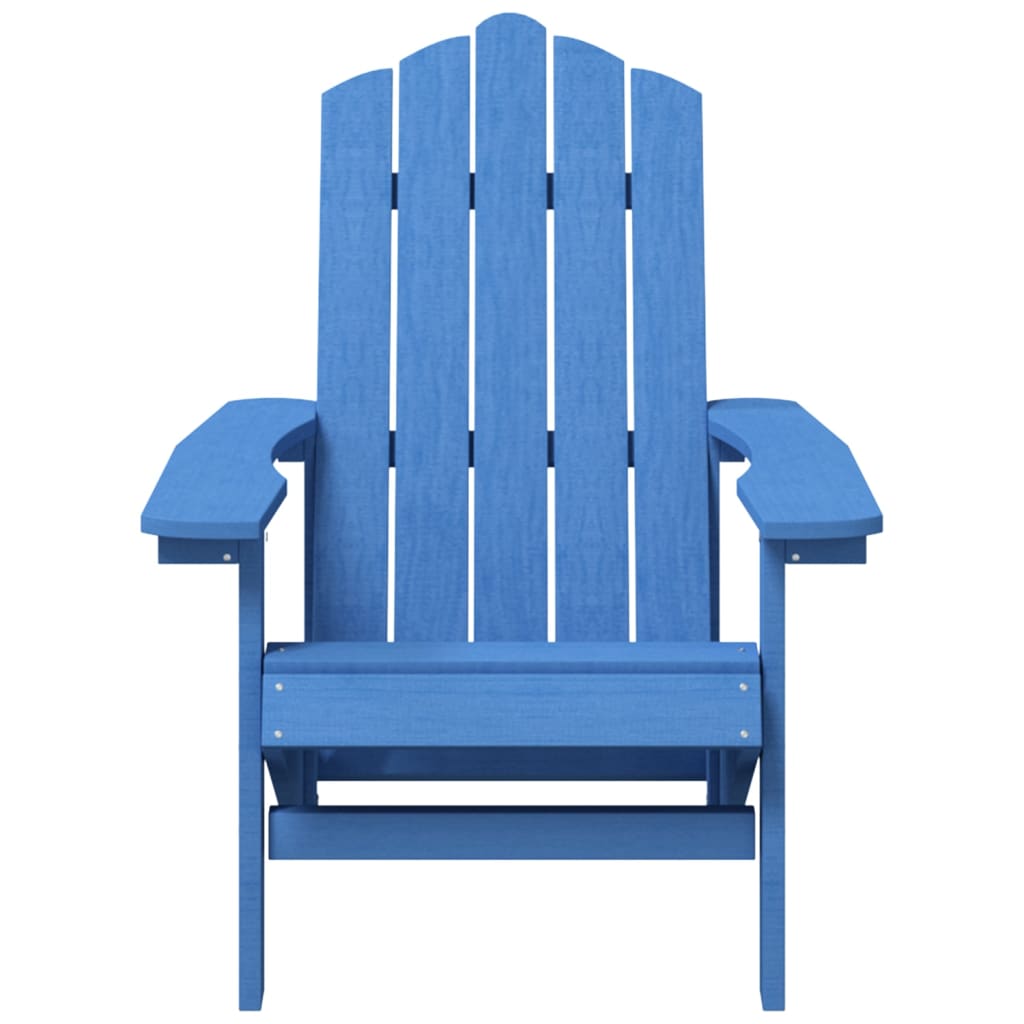 vidaXL Sodo Adirondack kėdės su staliuku, mėlynos spalvos, HDPE
