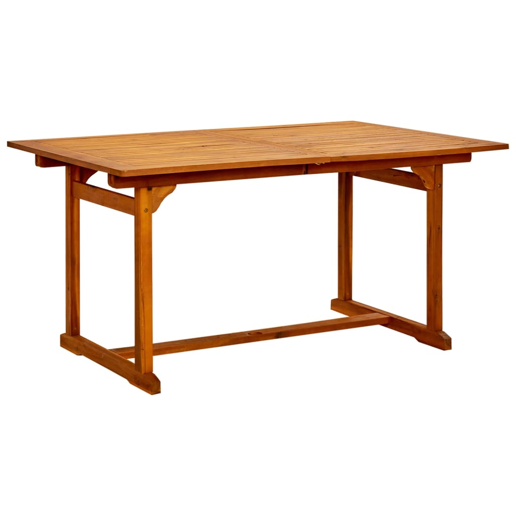 vidaXL Sodo valgomojo stalas, (150–200)x100x75cm, akacijos masyvas