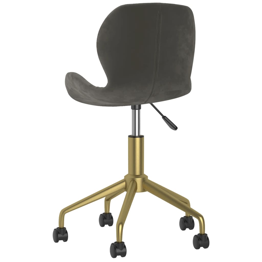 vidaXL Pasukama biuro kėdė, tamsiai pilkos spalvos, aksomas