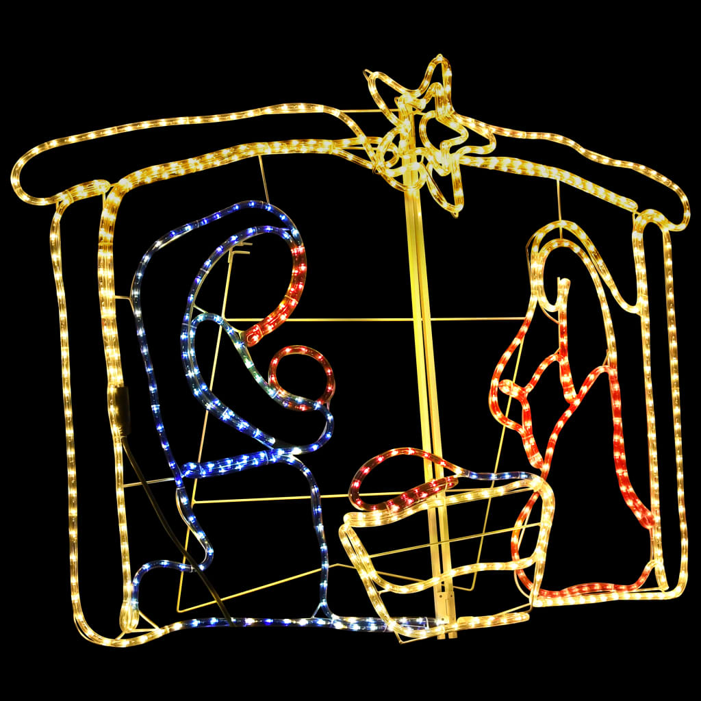 vidaXL Kalėdų dekoracija Kristaus gimimas, 116x41x87cm, 240 LED