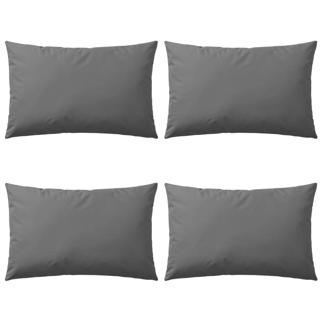 vidaXL Lauko pagalvės, 4 vnt., pilkos, 60x40 cm