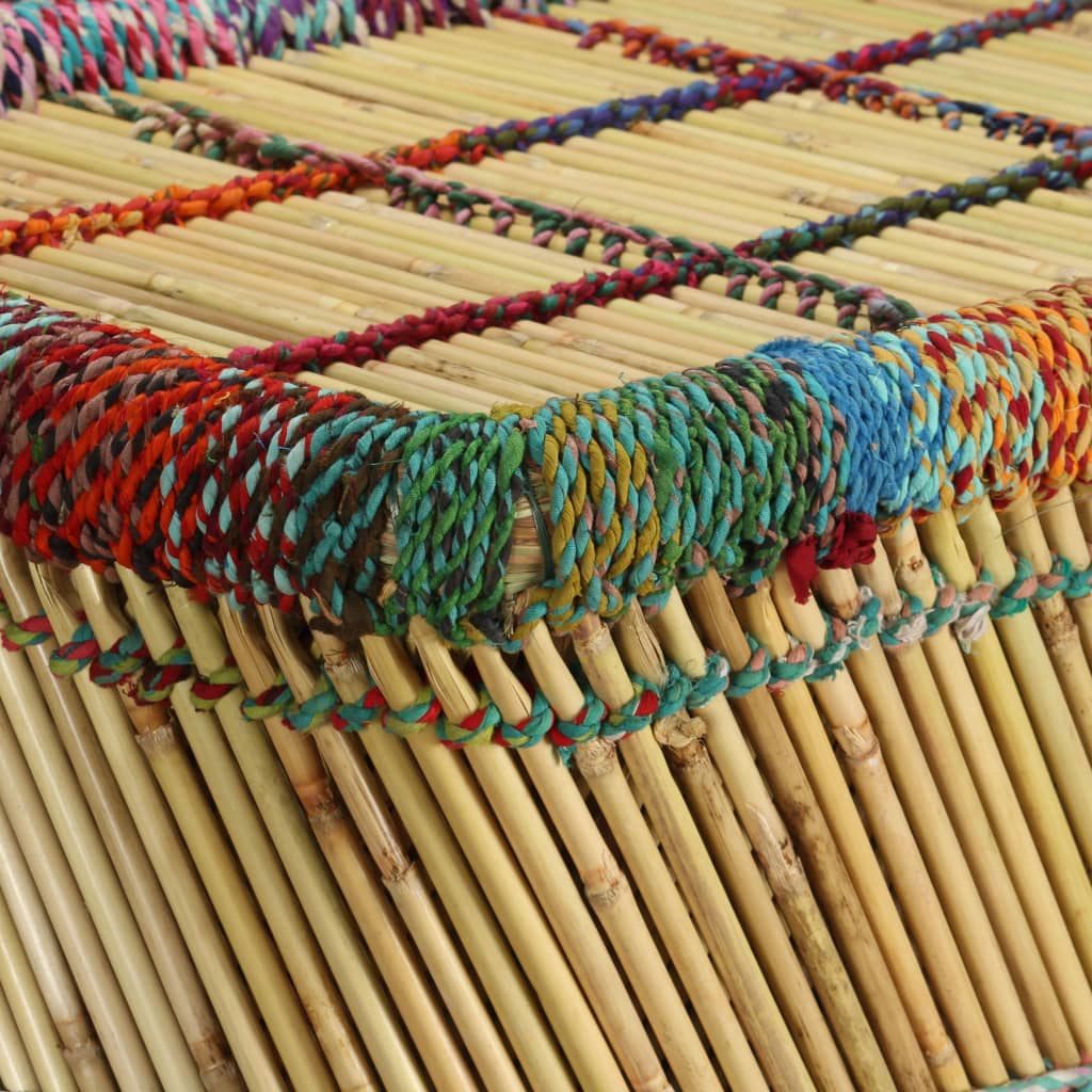 vidaXL Kavos staliukas, įvairių spalvų, bambukas