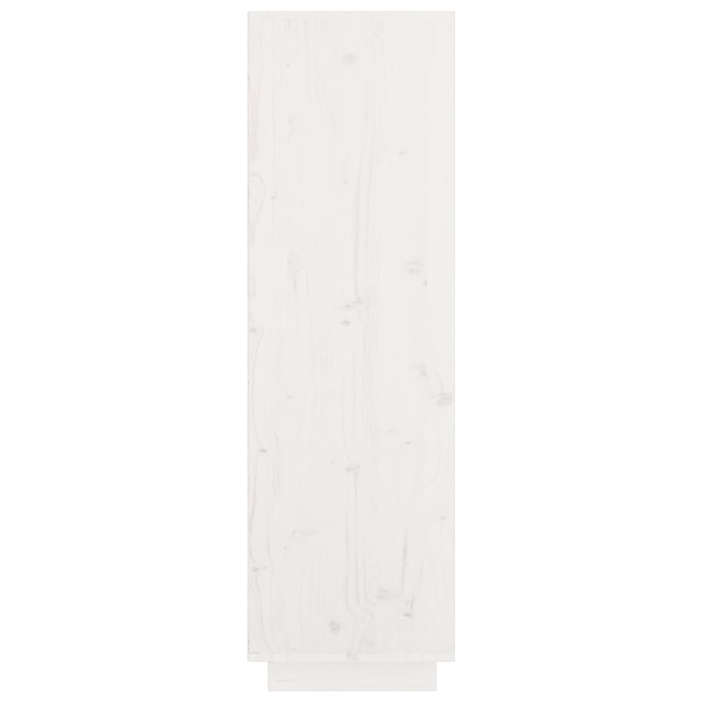 vidaXL Komoda, baltos spalvos, 74x35x117cm, pušies medienos masyvas