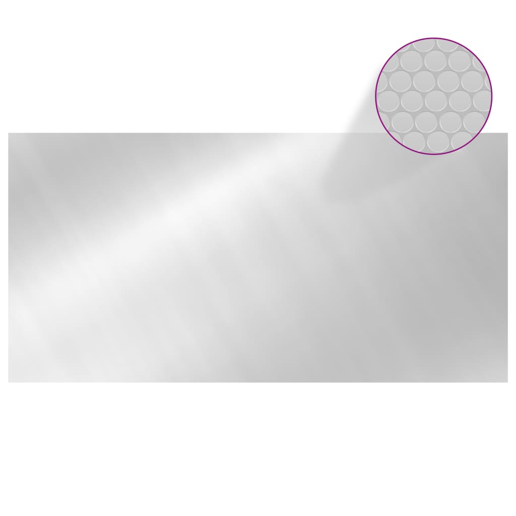 vidaXL Saulės šviesą sugerianti baseino plėvelė, sidabrinė, 10x5m, PE