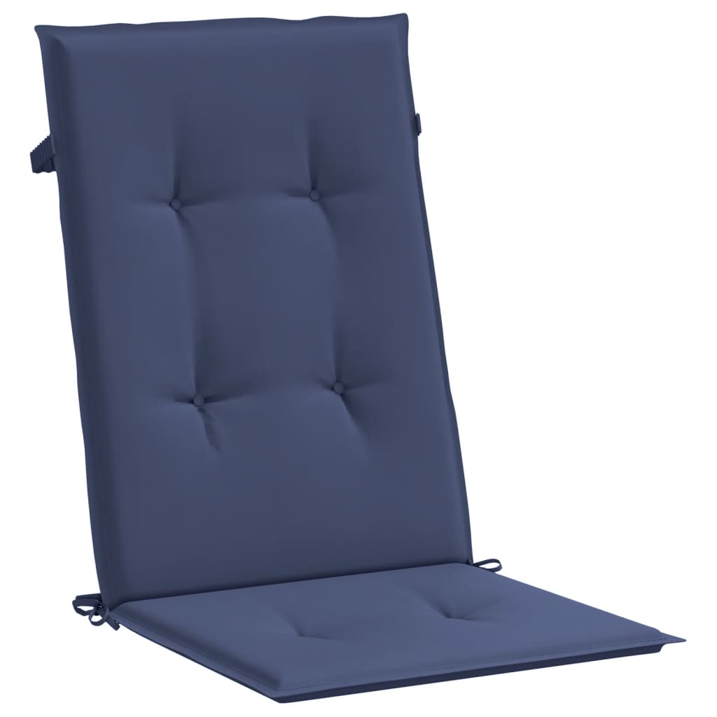 vidaXL Kėdės pagalvėlės, 4vnt., tamsiai mėlynos, audinys