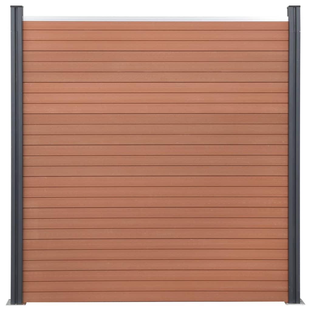 vidaXL Tvoros segmento rinkinys, rudos spalvos, 180x186cm, WPC