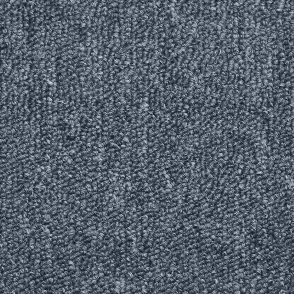 vidaXL Laiptų kilimėliai, 15vnt., tamsiai pilki ir mėlyni, 65x24x4cm