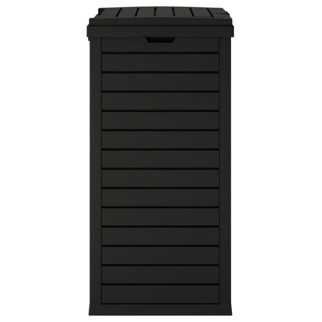 vidaXL Lauko šiukšlių dėžė, juodos spalvos, 41x41x86cm, polipropilenas