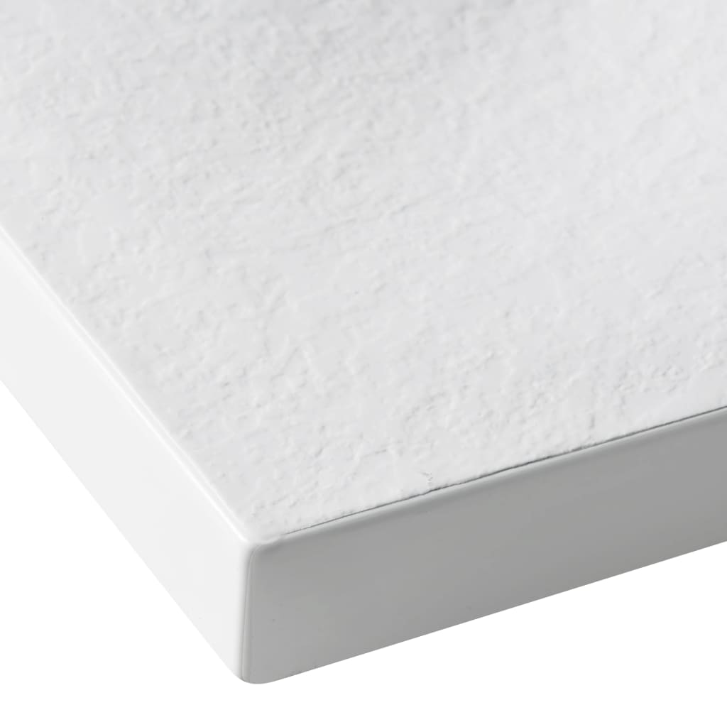 vidaXL Dušo padėklas, baltos spalvos, 90x90 cm, lieto lakšto junginys