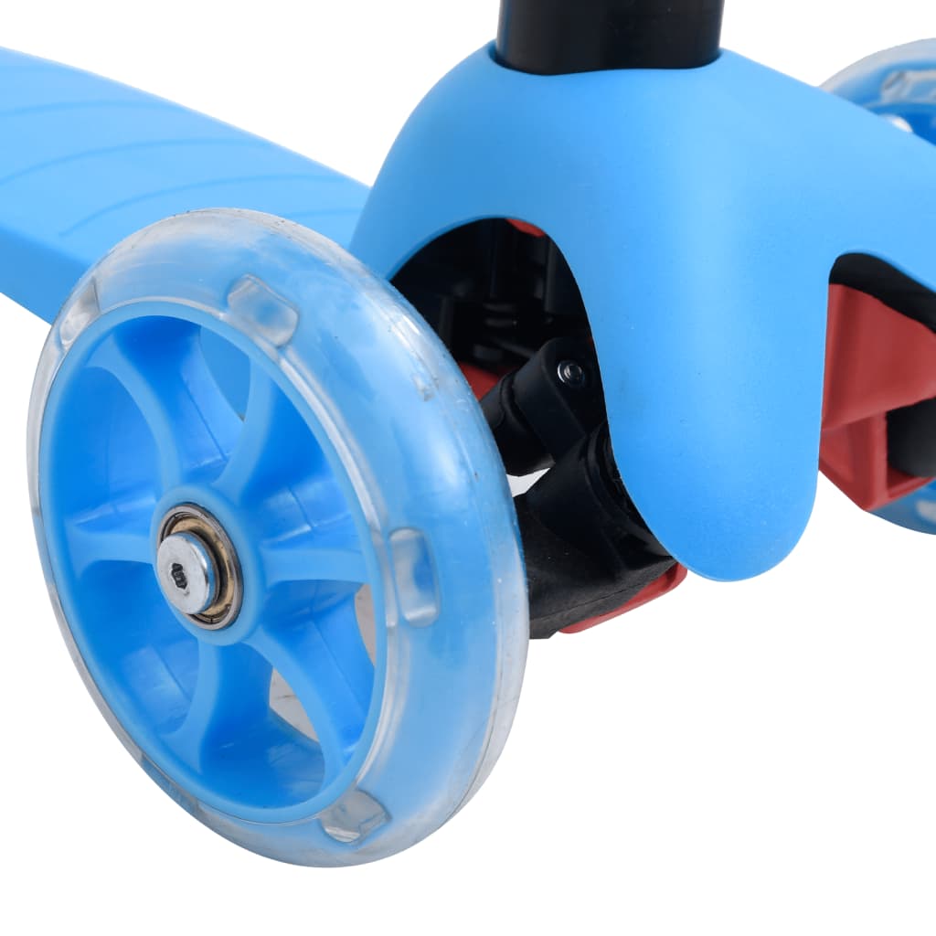 vidaXL Vaikiškas triratis paspirtukas su reguliuojamu vairu, mėlynas
