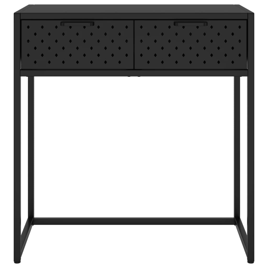 vidaXL Konsolinis staliukas, juodos spalvos, 72x35x75cm, plienas