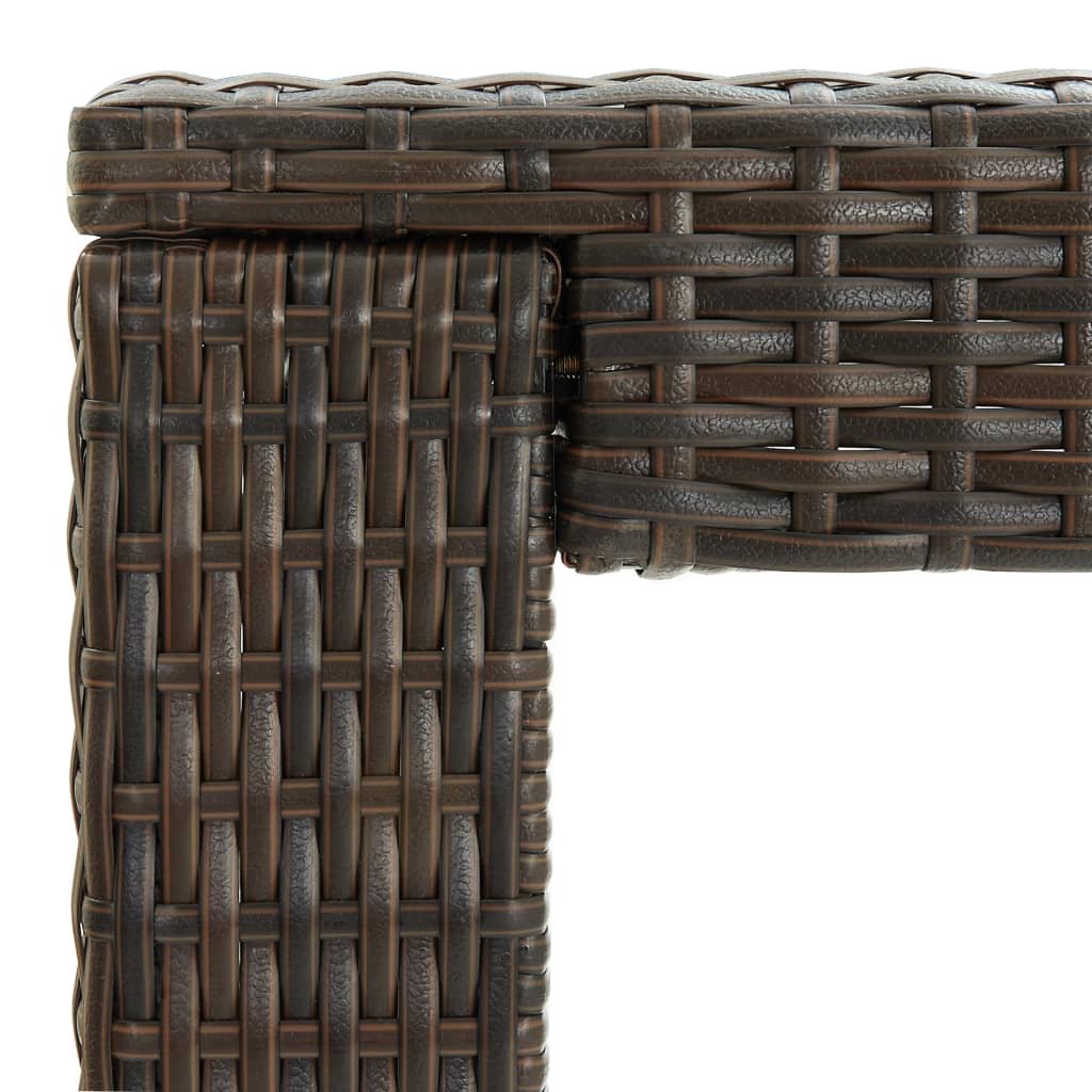 vidaXL Sodo komplektas su pagalvėlėmis, 9 dalių, rudas, poliratanas
