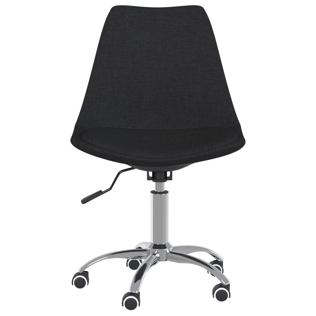 vidaXL Pasukama valgomojo kėdė, juodos spalvos, audinys