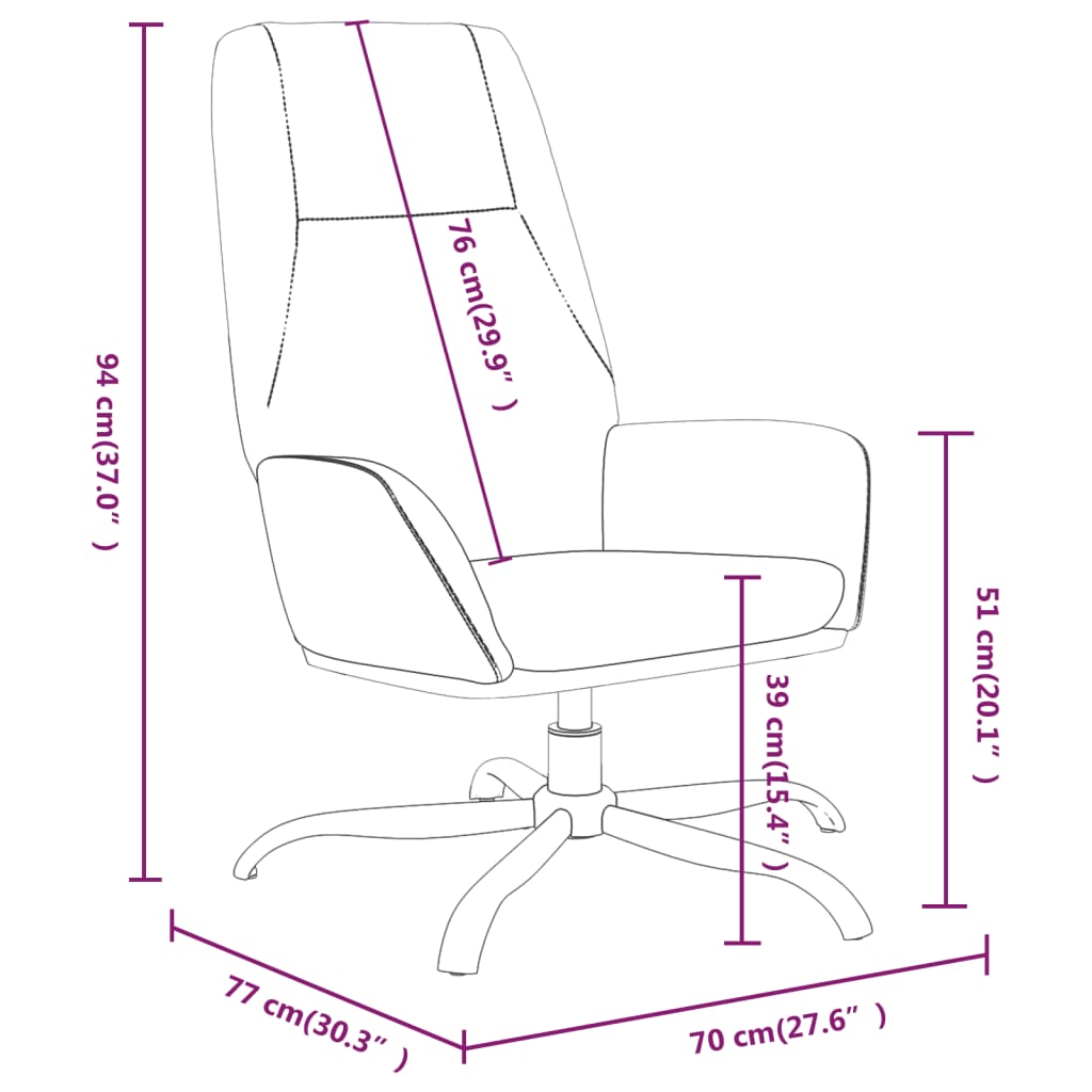 vidaXL Poilsio kėdė, taupe spalvos, dirbtinė versta oda
